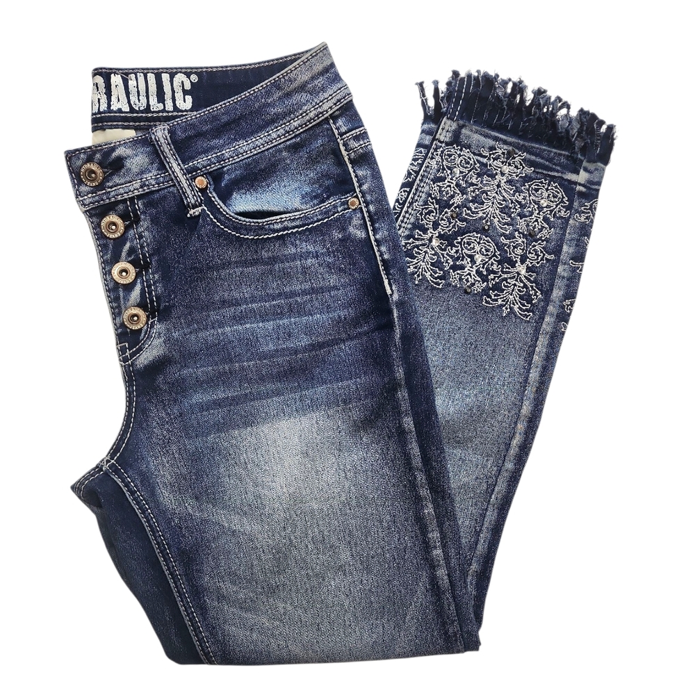 Hydraulic Nolita Jeans Fringe Hem Crop